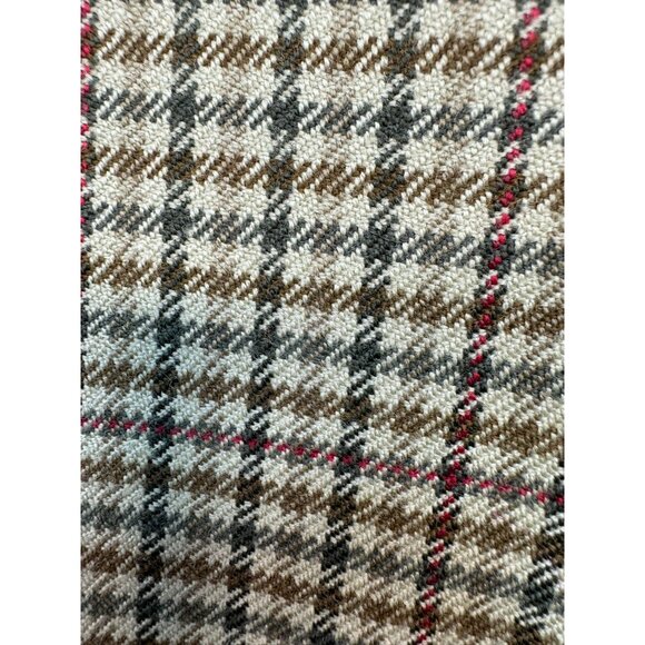 Talbots Womens Plaid Wool Jacket Size 16 Brown Cream Gingham Academia Scholar Ma - Picture 5 of 16